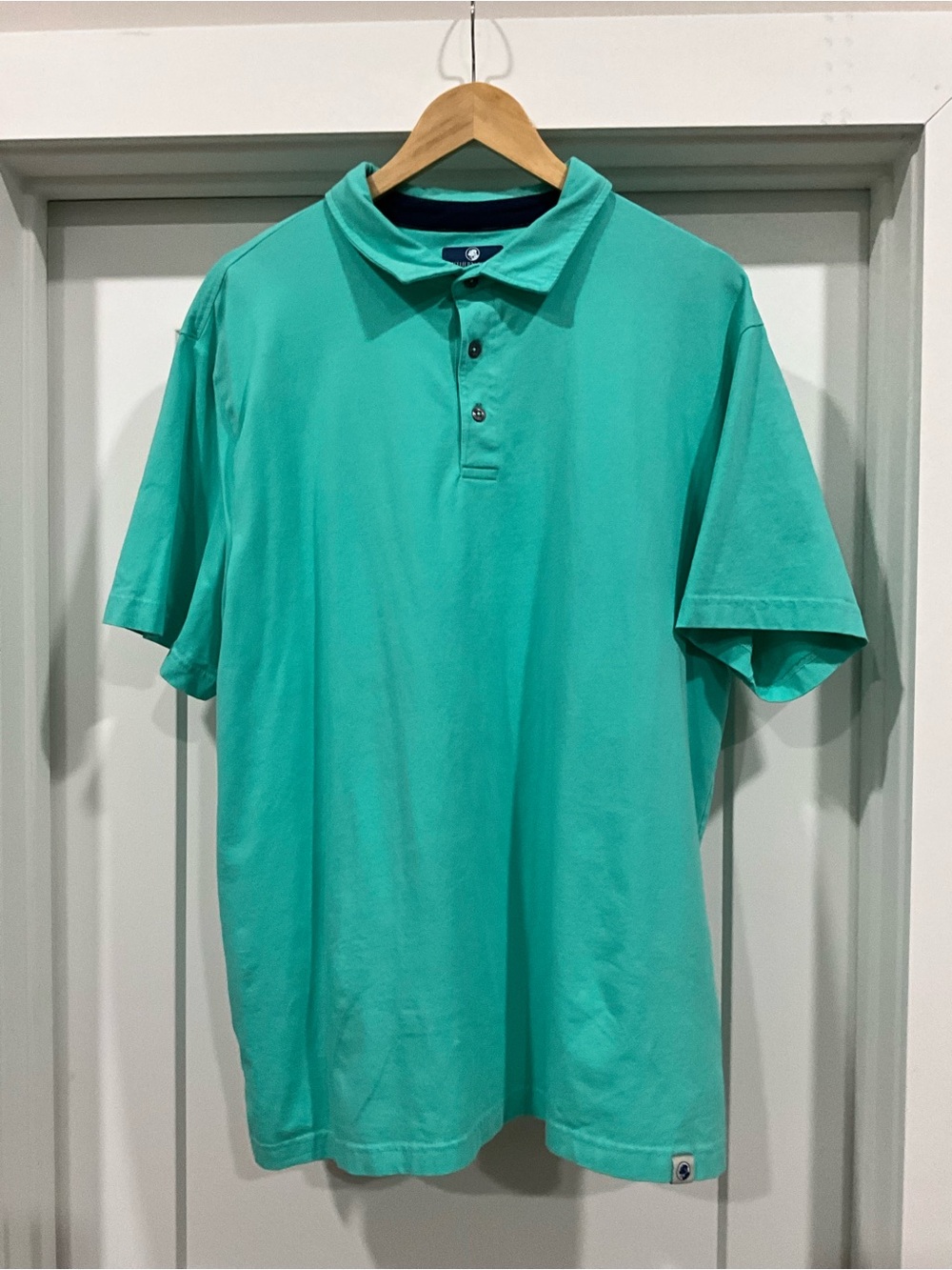 Southern Proper Men's Short-Sleeve Polo in Teal Green